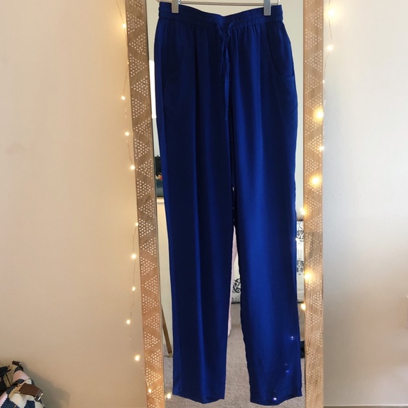 French Connection Chelsea Silk Drawstring Pants - Picture 2 of 2